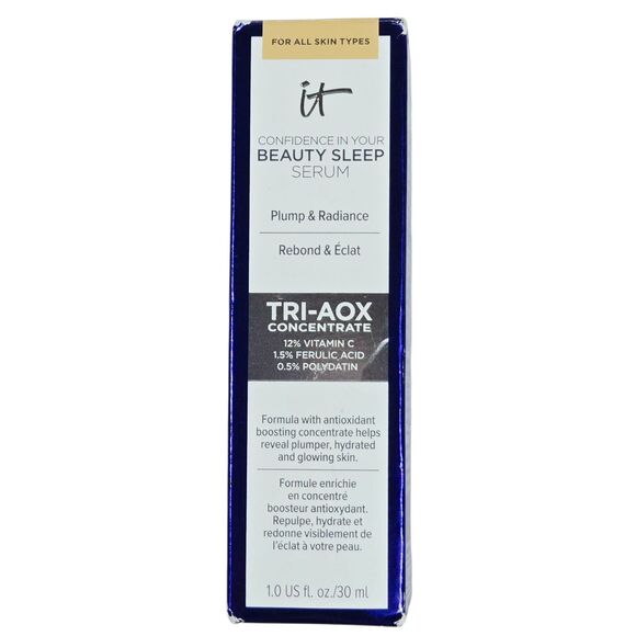 IT Cosmetics Beauty Sleep Serum Plump & Radiance Tri-Aox 1 fl oz / 30 ml - Picture 3 of 5